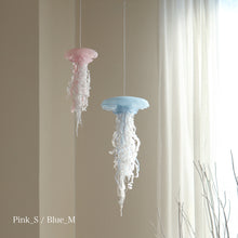 画像をギャラリービューアに読み込む, ピンクとブルーの2匹のクラゲのモビール 癒しインテリア