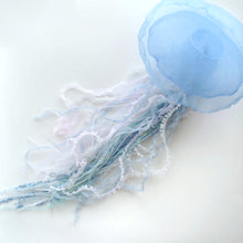 Load image into Gallery viewer, One-of-a-kind Jellyfish Mobile - Captured nemophila blue - size: M