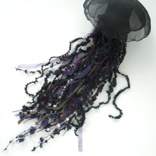 이미지를 갤러리 뷰어에 로드 , 046【一点もの】「一年に一度だけ会えるクラゲ」黒x紫 (size: M) One-of-a-kind Jellyfish 046
