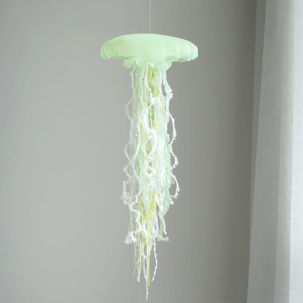One-of-a-kind Jellyfish Mobile -New green leaves, time of beginning- size: M